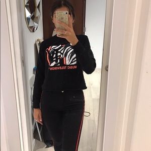 Primark MTV long sleeve crop top
